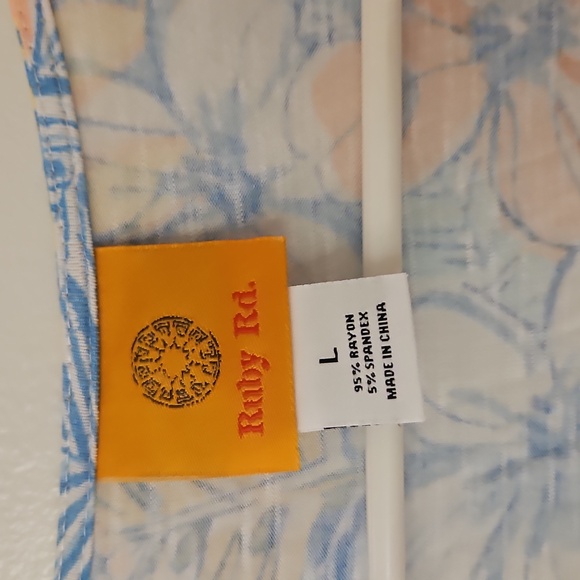 Ruby Rd Patterned Long Sleeve with Embroidery - Picture 3 of 3